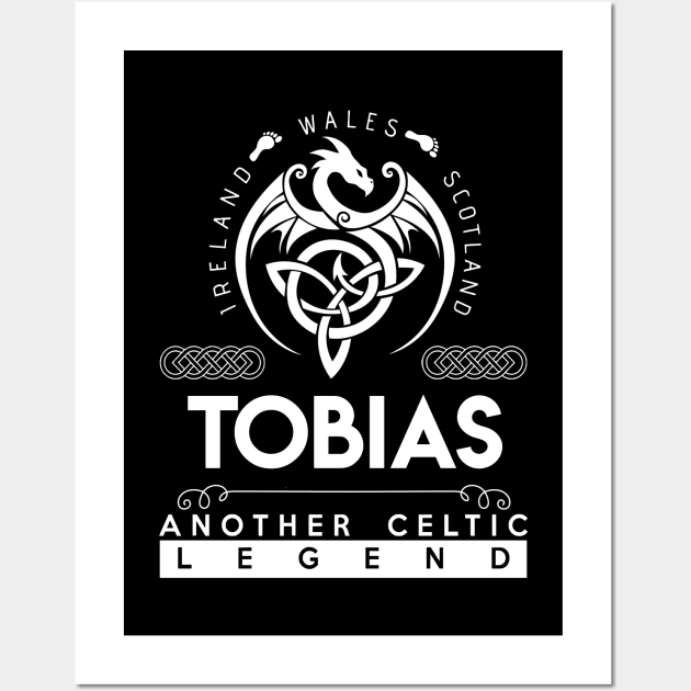 Tobias Name T Shirt - Another Celtic Legend Tobias Dragon Gift Item Wall Art by harpermargy8920